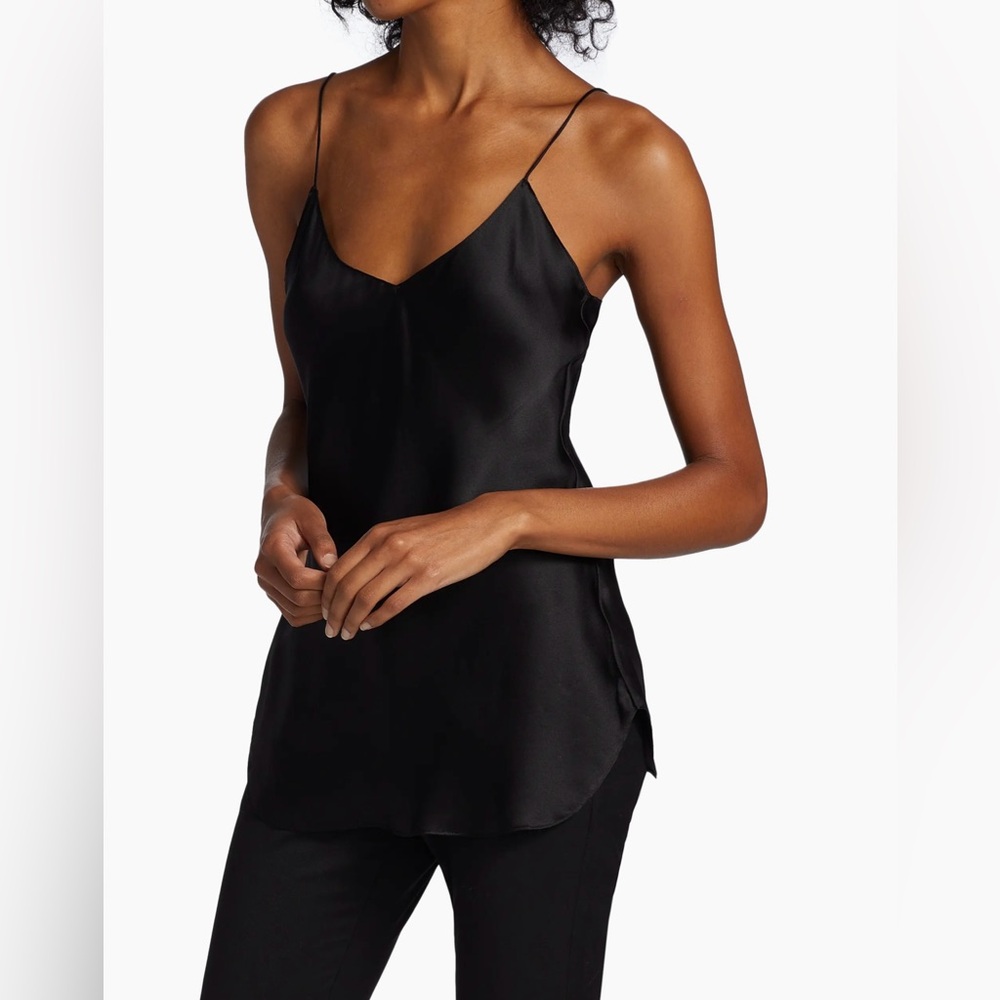 Nili Lotan Isabella Silk Cami in black - Picture 5 of 16